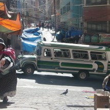 Some streets are very steep in La Paz